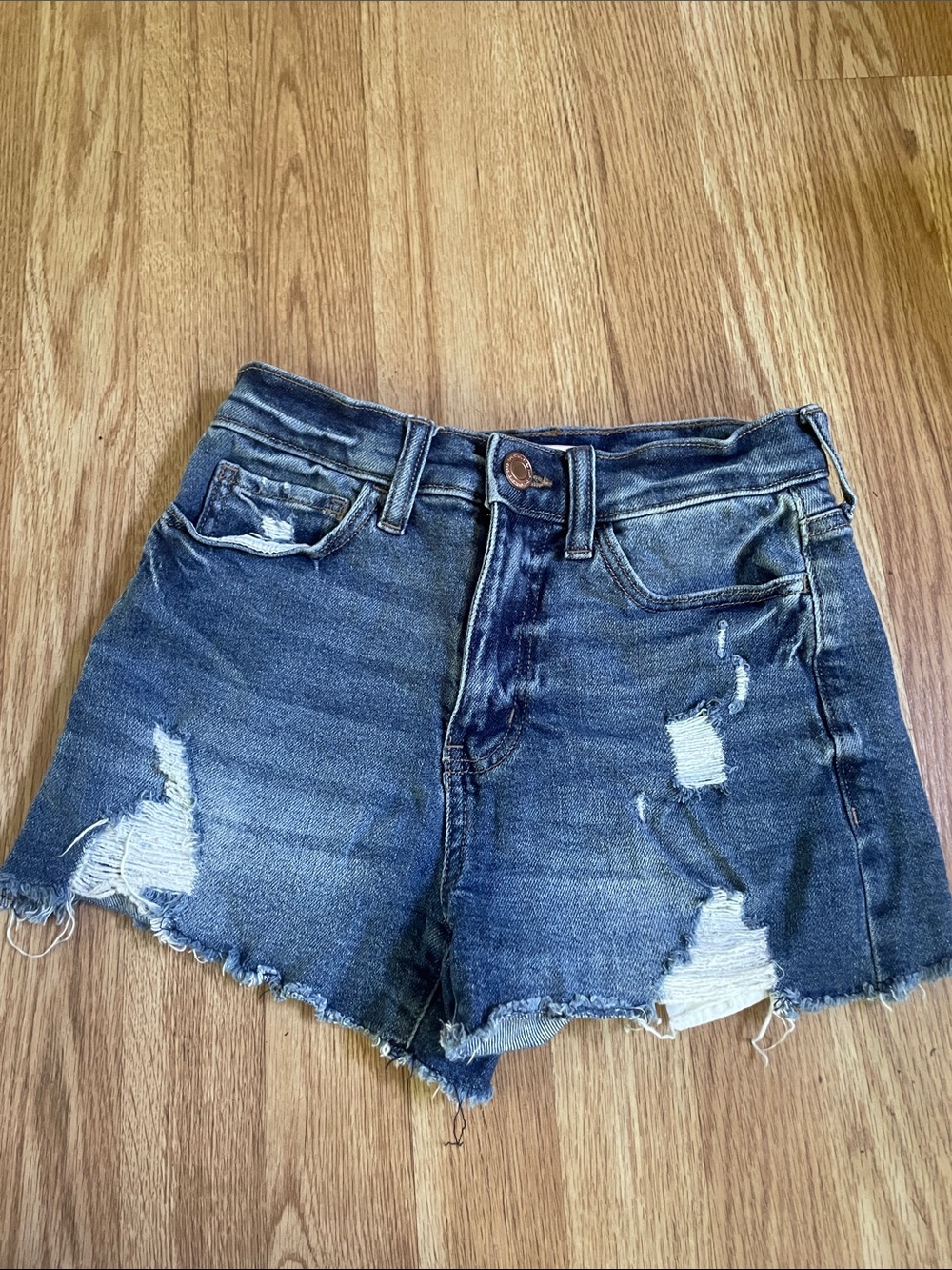 Dark wash jean shorts